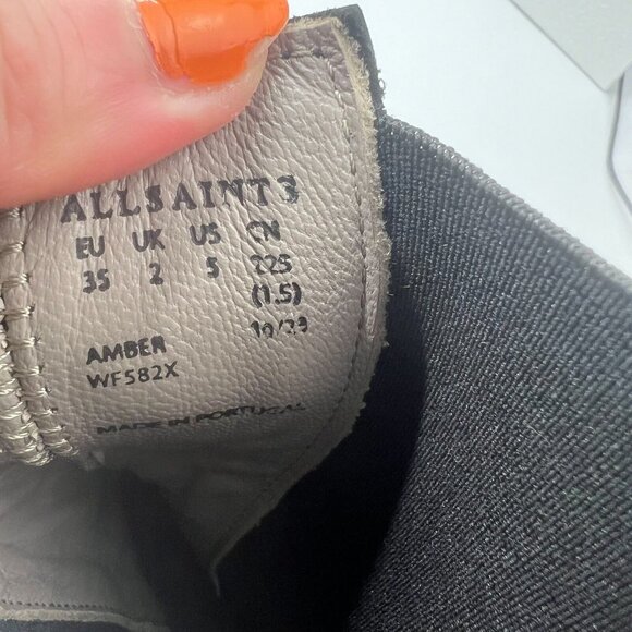 All Saints Black Ankle Boots - Picture 10 of 10